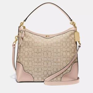 NEVER USED NWOT COACH Ivie Hobo in Signature Jacquard
